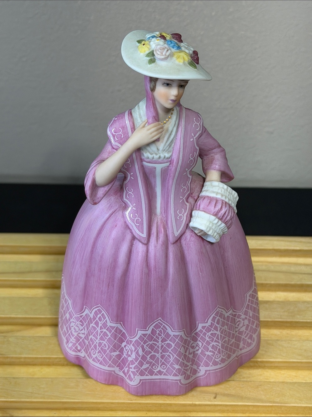 Lenox Pink Porcelain Lady Figurine Queen Anne period